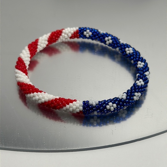 Sashka USA Flag Bracelet 8" - #410 - Picture 1 of 4